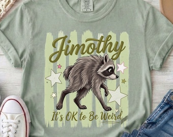 Jimothy Raccoon Illustration T-shirt | It's OK to Be Weird, Comfort Colors Tshirt, Jimothy Tshirt, Comfort Colors Tshirt, Halloween Tshirt