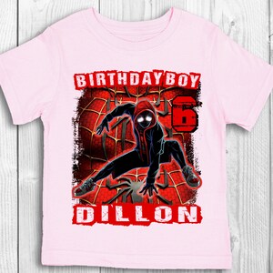 Miles Morales birthday shirt, personalized gift, birthday, custom shirt, birthday gift, custom, birthday shirt, Miles Morales image 5