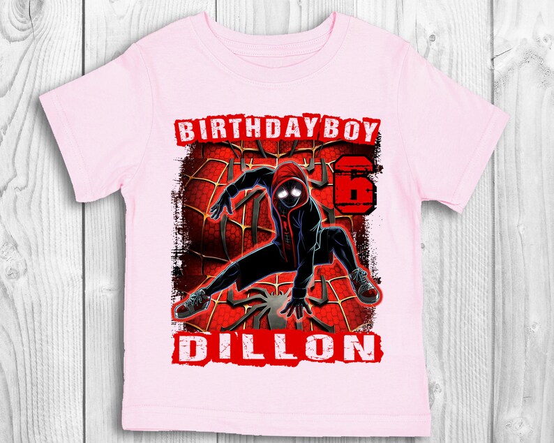 Miles Morales birthday shirt, personalized gift, birthday, custom shirt, birthday gift, custom, birthday shirt, Miles Morales image 5