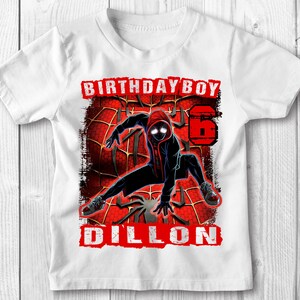 Miles Morales birthday shirt, personalized gift, birthday, custom shirt, birthday gift, custom, birthday shirt, Miles Morales image 2