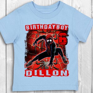 Miles Morales birthday shirt, personalized gift, birthday, custom shirt, birthday gift, custom, birthday shirt, Miles Morales image 4