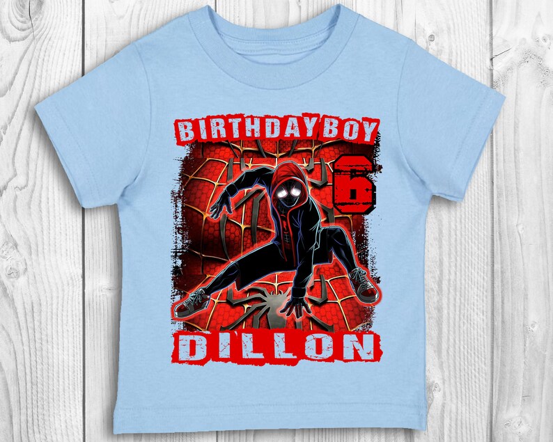 Miles Morales birthday shirt, personalized gift, birthday, custom shirt, birthday gift, custom, birthday shirt, Miles Morales image 4