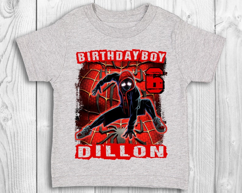 Miles Morales birthday shirt, personalized gift, birthday, custom shirt, birthday gift, custom, birthday shirt, Miles Morales image 3