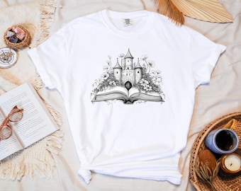 Fantasy Fairytale Castle T-shirt,  Bookish Fantasy T-shirt,  Book Lovers Gift, Booktok shirt