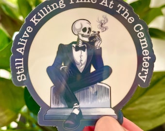 Taylor Swift "loml" Skeleton Halloween Lyric Holographic Waterproof Sticker