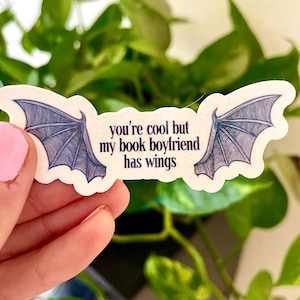 My Book Boyfriend Has Wings Holographic Sticker | Rhysand Sticker | Booktok | ACOTAR