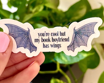 My Book Boyfriend Has Wings Holographic Sticker | Rhysand Sticker | Booktok | ACOTAR