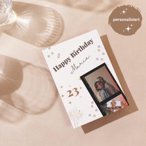 Cadeau d'anniversaire personnalisé, carte d'anniversaire, carte postale DIN A6, meilleure amie, sœur, collègue, amis, famille, personnel