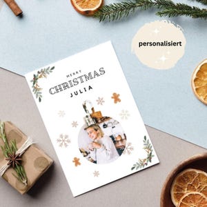 Personalisiertes Weihnachtsgeschenk / Weihnachtskarte / Postkarte DIN A6, Geschenkidee Weihnachten, persönlich, Weihnachtsgeschenk Freundin