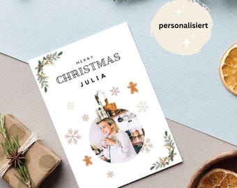 Regalo di Natale personalizzato / biglietto di Natale / cartolina DIN A6, idea regalo di Natale, personale, regalo di Natale per la fidanzata