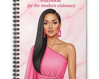 Pink Spiral Notebook - Woman Entrepreneur | Woman Leader | Gift for Her | Boss Lady | Planner | Stationery