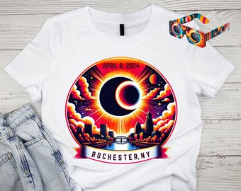 Total Solar Eclipse 2024 PNG – Rochester, NY Digital Image (Digital Download)