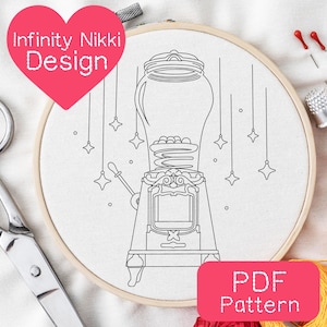 Surprise-O-Matic Infinity Nikki Embroidery Pattern, Hand Embroidery for Beginners, Gaming Embroidery, Whimstar, Instant Digital Download PDF