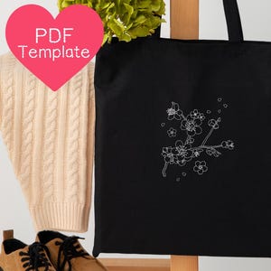 Pacchetto di modelli PDF per ricamo giapponese: 15 modelli fai da te (download PDF, dimensioni telaio 3-8") immagine 11