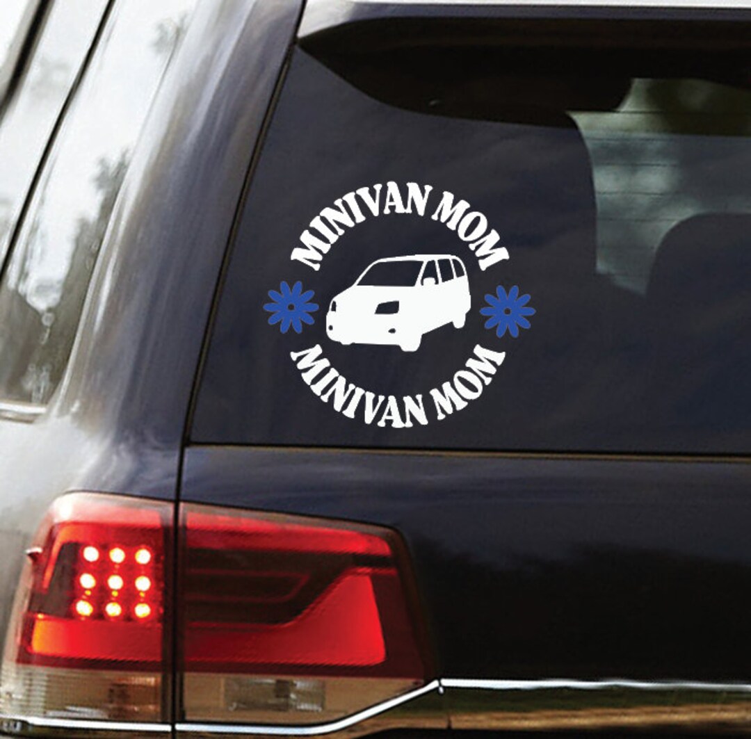 Minivan Mom Bumper Sticker. Mom Decal. Van Mom Sticker. Vehicle Decal ...