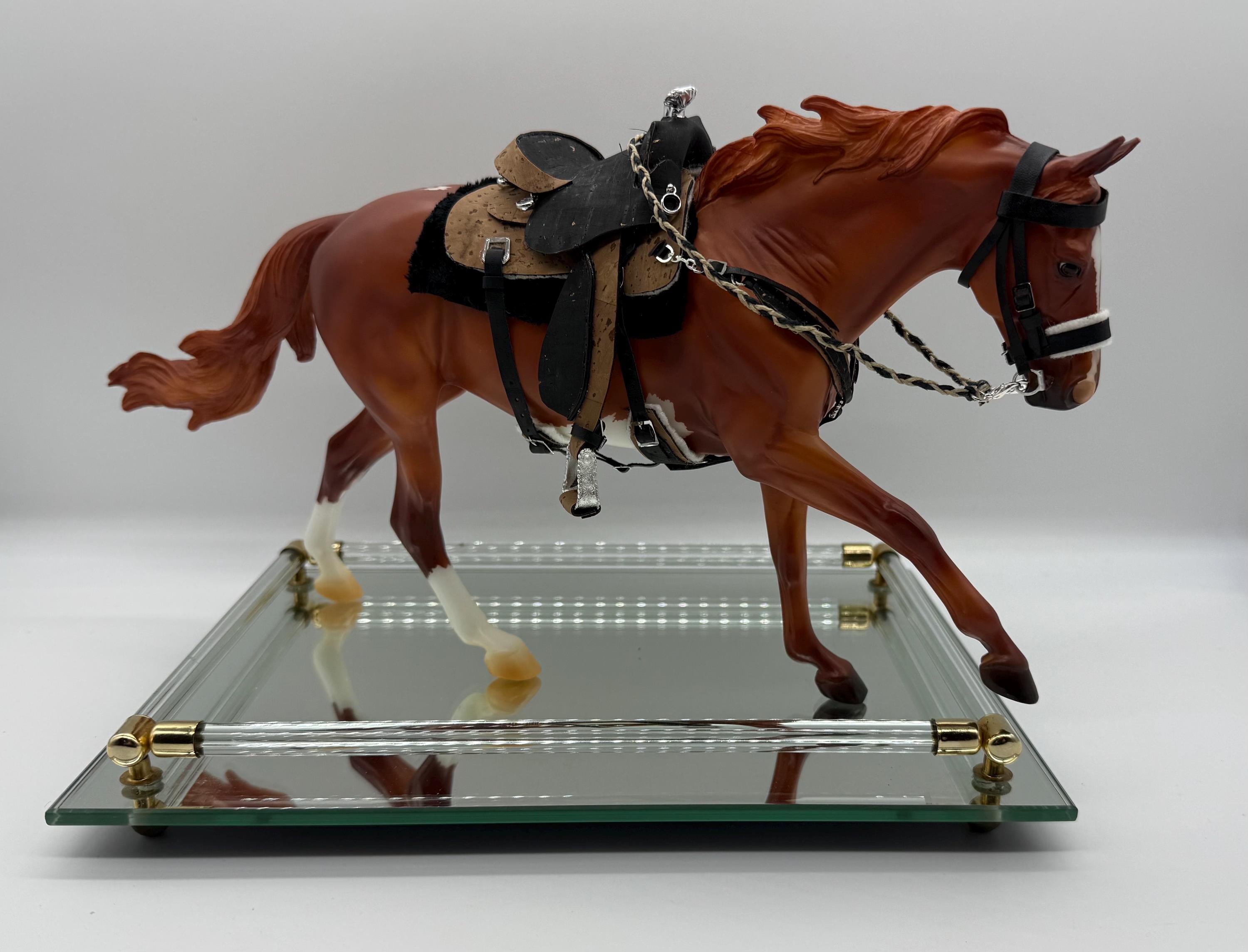 Entraves cuir chrome et feutre chaîne avec tourillon - Entraves cheval