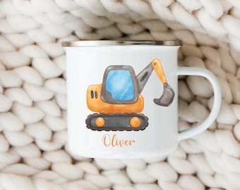 Taza de esmalte, Regalos para bebés, Niños, Taza personalizada, Taza de esmalte personalizada, Taza para niños, Guardería, Taza personalizada para niños