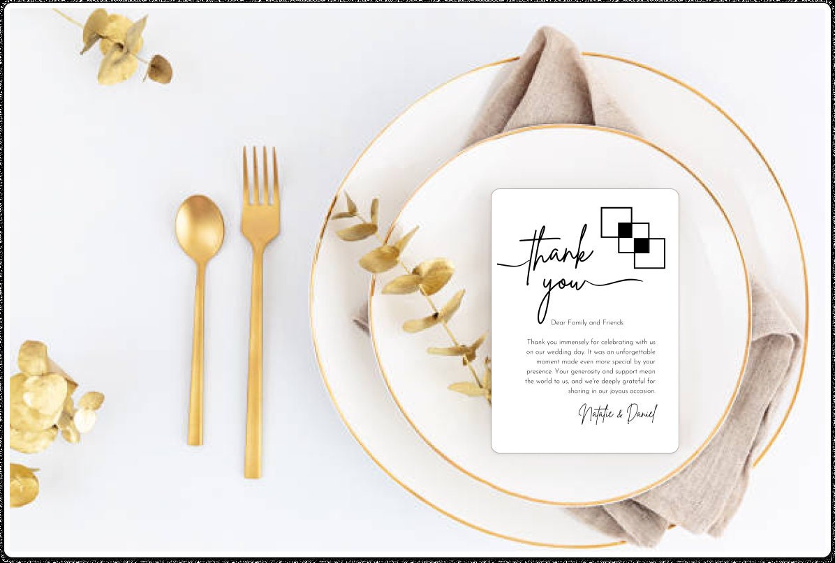 Thank You Card Printable Card Digital Product Digital Download Instant ...