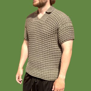 The Ludvig Shirt | Crochet Pattern Mens shirt | Office Wear | Easy Step-by-Step Pattern | Made to Measure | PDF Download