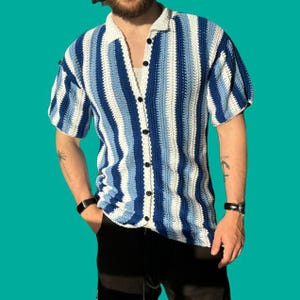 The Jacob Shirt | Crochet Pattern Mens shirt | Summer Wear | Easy Step-by-Step Pattern | Made to Measure | PDF Download