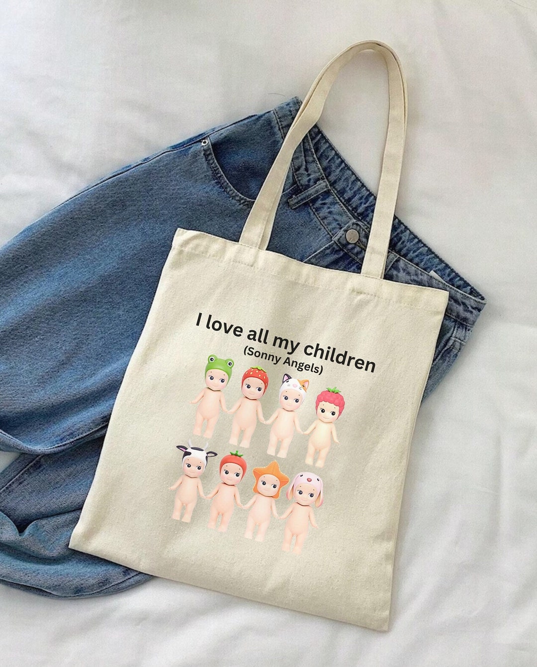 GOD ONLY KNOWS ANGEL LOGO TOTE BAG アイボリー GOD ONLY KNOWS ANGEL LOGO TOTE BAG アイボリー