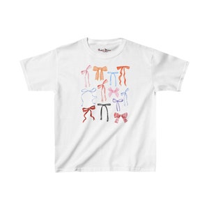 Ribbon Collection Baby Tee, Aesthetic Bow Tshirt, Coquette Tee, Balletcore Baby Tee, Aesthetic 90s Baby Tee