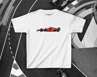 F1 Ferrari Race Car Baby Tee, Charles Leclerc Race Car Tee, Trendy Y2K Baby Tee,  Formula1 Merch Tshirt, Womens Fitted Tee