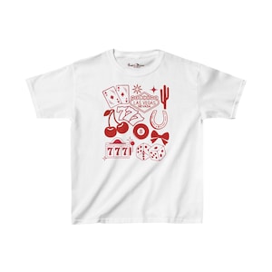 Camiseta de bebé de la colección Vegas, camiseta de bebé moderna Y2K, camiseta con estampado de los 90, camiseta ajustada para mujer, top estético de Las Vegas