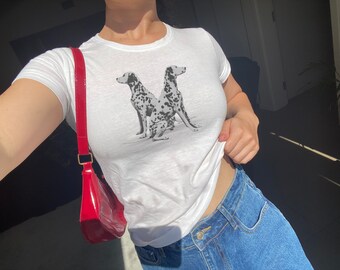 ★WAIKEI★ Baby Dalmatian Short Sleeve T-Shirt Charcoal YKBE Waikei] 25SS Baby Dalmatian Half Sleeve T-Shirt (2 Color