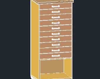 10-Drawer Tool Cabinet Plans | DIY Hardware Organizer (PDF)