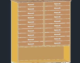 20-Drawer Hardware Organizer Cabinet Plans | DIY Tool Storage (PDF)