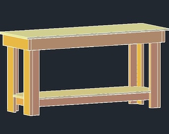 DIY Workbench Plans | Heavy Duty Woodworking Table (PDF)