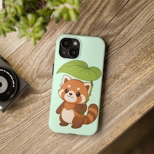 Cute Red Panda Tough Phone Case, Kawaii Style, Animal Lover Gift, Fun Tech Accessories, Nature Inspired, Perfect for Kids
