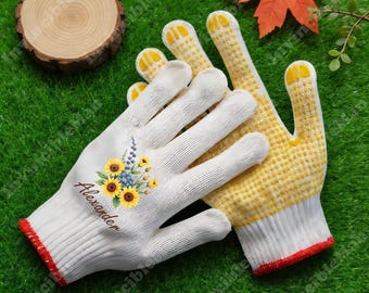 Individuelle Gartenhandschuhe, Blumenarbeitshandschuhe, Gartenarbeitshandschuhe, Arbeitshandschuhe im Freien, Muttertagsgeschenk, Geburtstagsgeschenke