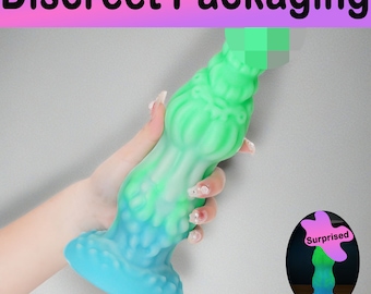 Fantasy Dildo, Glow In The Dark, Luminous Dildo, S/M/L Dildoes for Women, Silicone Suckers Dildo, Adult Toys, Men Women Gift, Mature