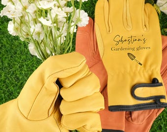 Personalized Engraved Garden Gloves Gardening,Garden Design Gloves, Gift for Gardening Fathers, Durable & Stylish, Worker protective gloves
