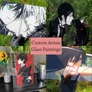 Pittura su vetro anime personalizzata | vetro colorato | Glassart Anime | Plexiglass