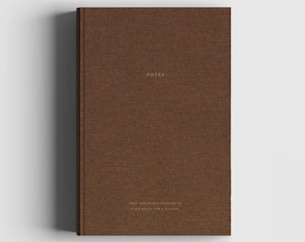 Luxurious Mocha & Gold Linen Journal – Elegant Gift for Writers, Brides, and Dreamers