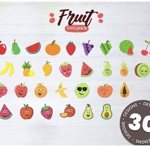 Fruits svg-fichier Png fruits-fruits 30 images svg-téléchargement instantané-usage commercial