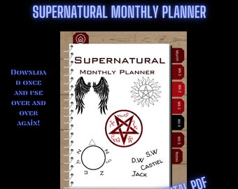 SUPERNATURAL 2024 Planner. Quotes. Digital Planner. Digital Journal PDF ...