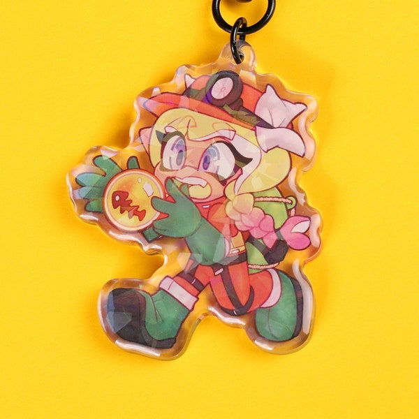 Catch the Egg! Salmon Run Holographic Acrylic Charm