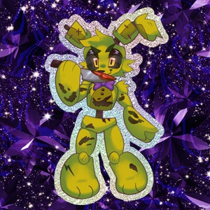 Sinister Springtrap Glitter Holographic Sticker