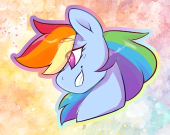 Rainbow Dash MLP Holographic Sticker
