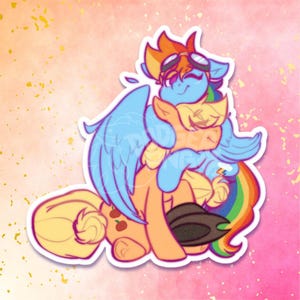 AppleDash Hug Sticker MLP FiM image 2