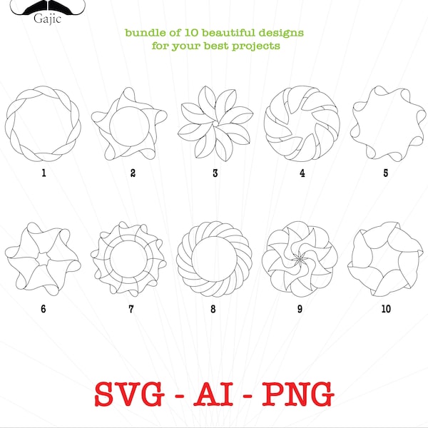 Woodcarving ornament file, rosette svg, digital, wall art, home decor design, png, ai, laser, cnc, frame, print, cut file, abstract, vector