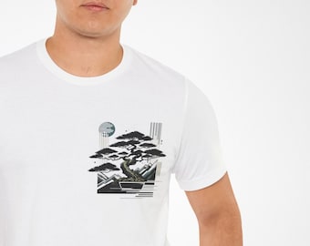 Bonsai Tree T-Shirt | Japanese Bonsai Art Tee Tranquil Nature Lover Apparel Gardener's Gift Shirt Asian Culture Minimalistic Gift For Her