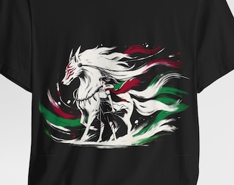 Princess Mononoke Wolf Spirit T-Shirt | Anime Lover Gift Japanese Illustrator Apparel Minimalistic Harajuku Top Streetwear Tee Paint Brush