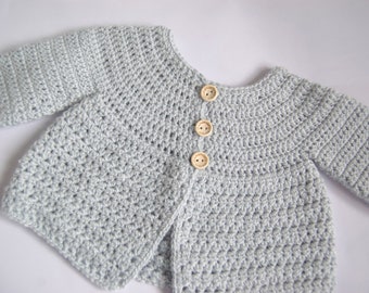 Newborn Baby Crochet Cardigan - Baby Gift - Baby Shower Gift - Girl/Boy - Hand Crocheted