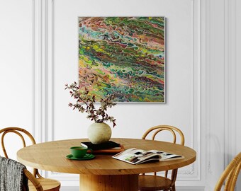 Warm Earth Tones Abstract Wall Art Canvas Print