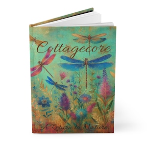Antique Style Dragonfly Journal - Smooth Matte Finish Hardcover Notebook, Sketch Pad, Planner, Poetry Diary